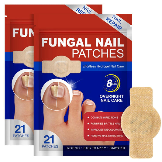 Nail Patches for Toenail Repair – 42PCS Overnight Nail Support for Damaged